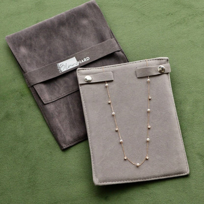 Collier en or 14K serti de diamants et perles