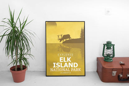 Elk Island National Park 'Explored' Poster