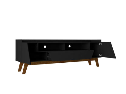 Malmo Modern 70.8" TV Stand with 2 Drawers - Black/Brown
