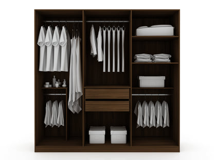 Torino Modern Freestanding Wardrobe - Brown