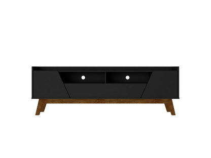 Malmo Modern 70.8" TV Stand with 2 Drawers - Black/Brown