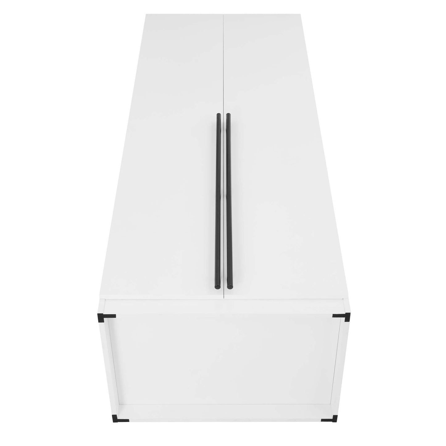 Genoa Modern 2-Piece Freestanding Wardrobe - White