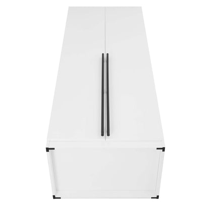 Genoa Modern 2-Piece Freestanding Wardrobe - White