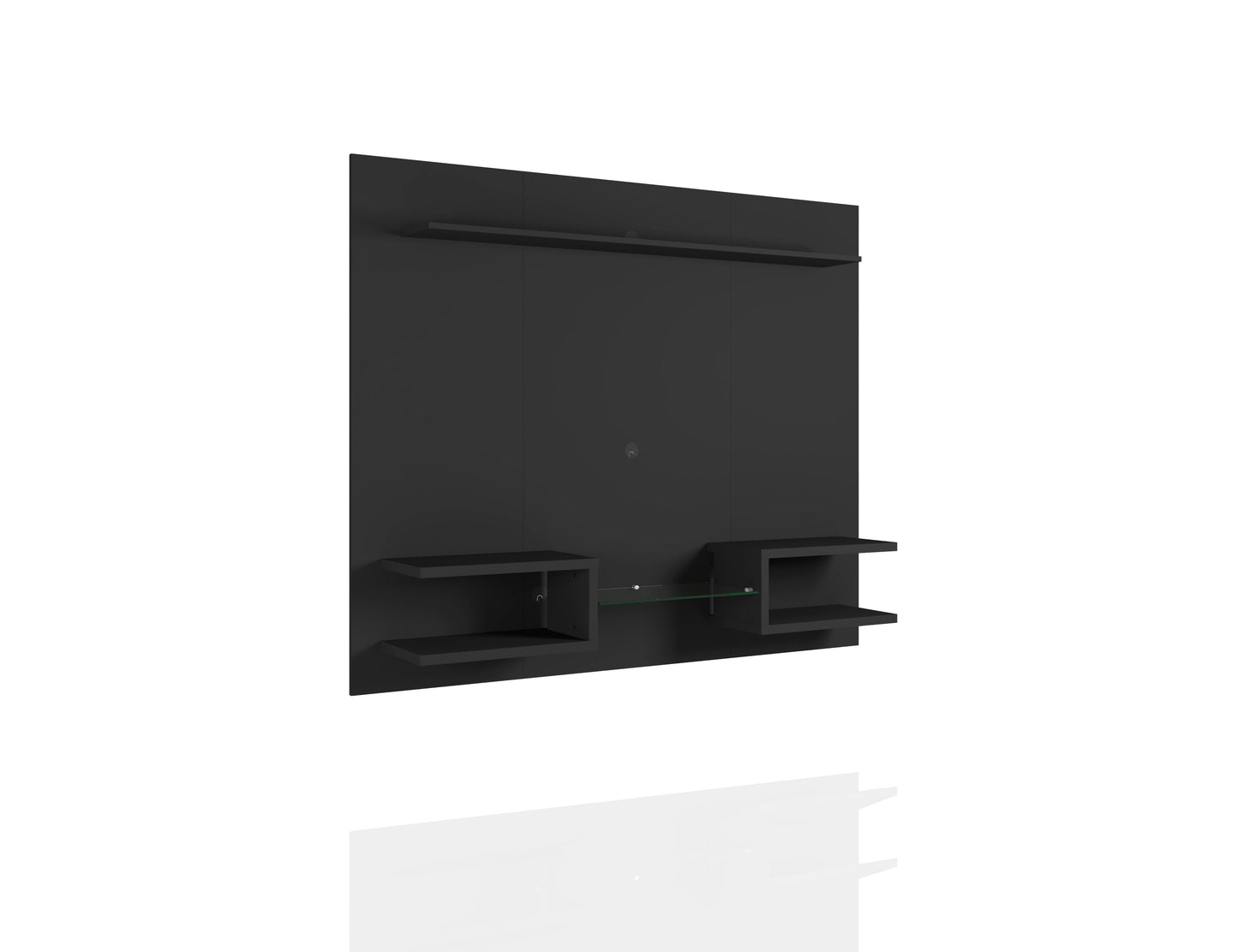 Augusta Modern Floating Shelved Entertainment Center - Black