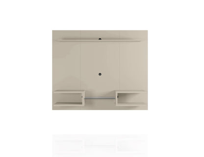 Augusta Modern Floating Shelved Entertainment Center - Beige/Cream Gloss