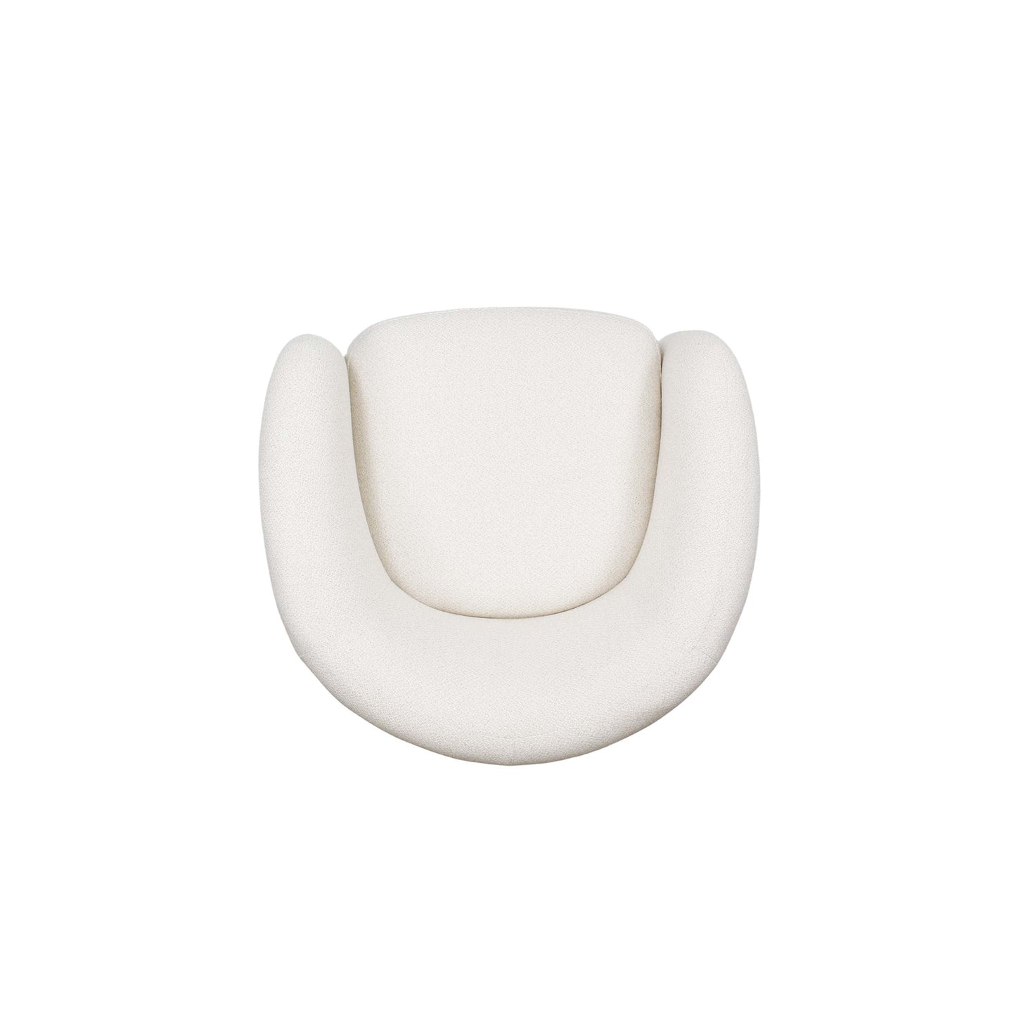 Chloe Pine Wood Tweed Accent Chair - Cream