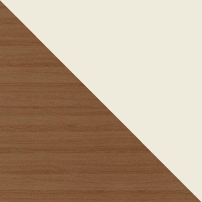 Eureka Modern 70.47" TV Stand with 4 Shelves - Off White Gloss/Maple Cream