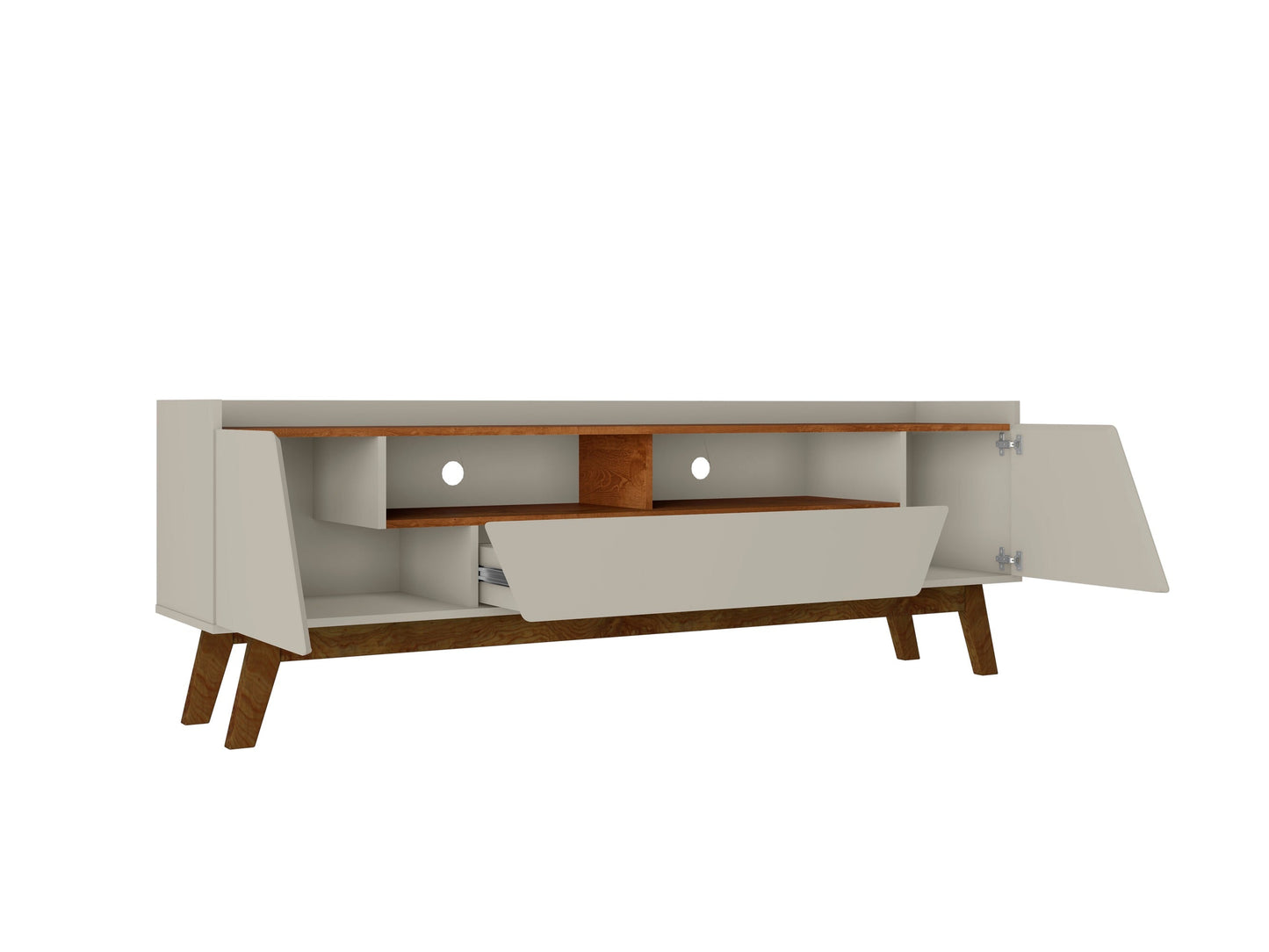 Malmo Modern 70.8" TV Stand with 2 Drawers - Beige/Brown