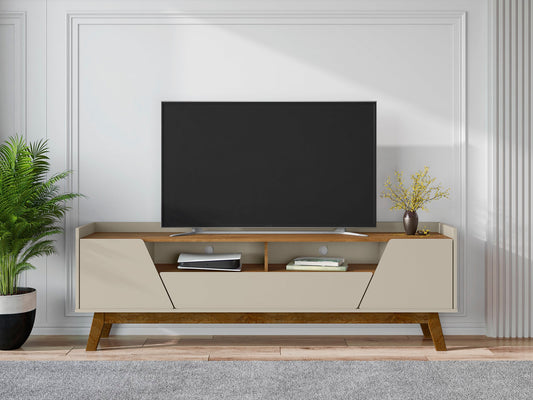 Malmo Modern 70.8" TV Stand with 2 Drawers - Beige/Brown