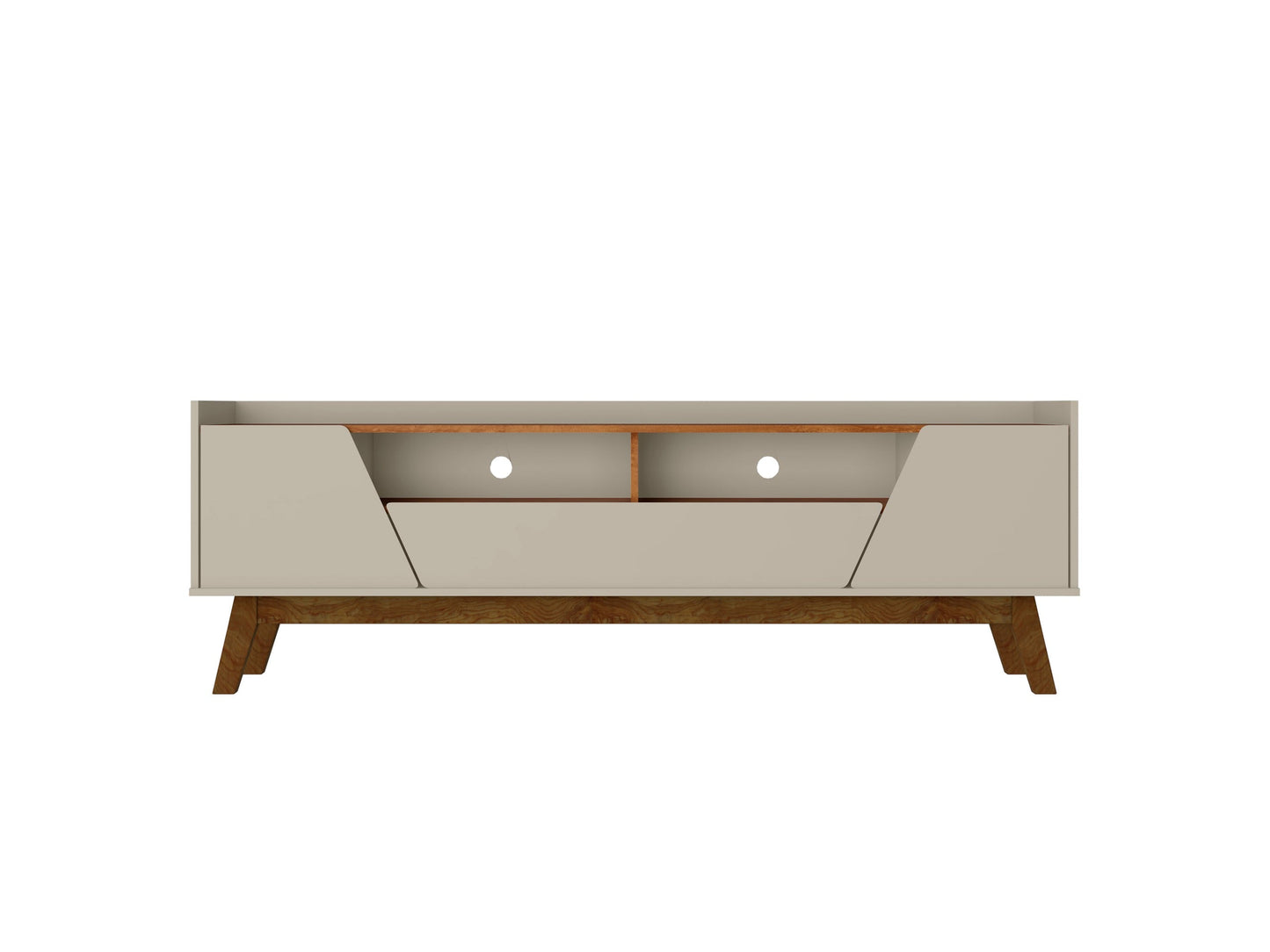 Malmo Modern 70.8" TV Stand with 2 Drawers - Beige/Brown
