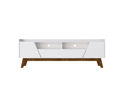 Malmo Modern 70.8" TV Stand with 2 Drawers - White/Brown