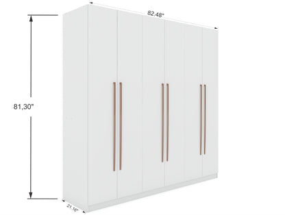 Torino Modern Freestanding Wardrobe - White