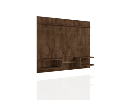 Augusta Modern Floating Shelved Entertainment Center - Rustic Brown