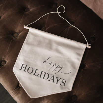 Happy Holidays Canvas Banner