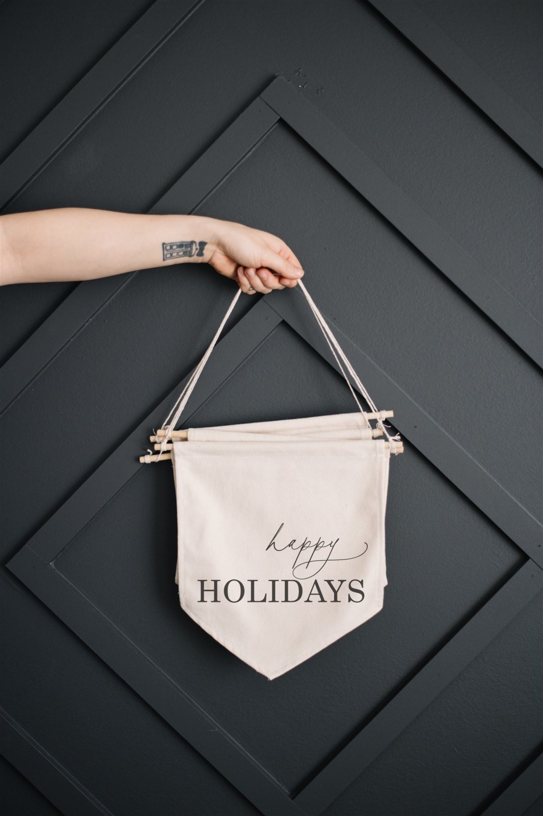 Happy Holidays Canvas Banner