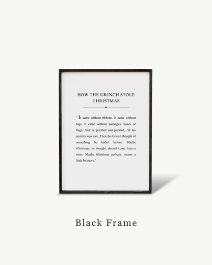 How the Grinch Stole Christmas Framed Print