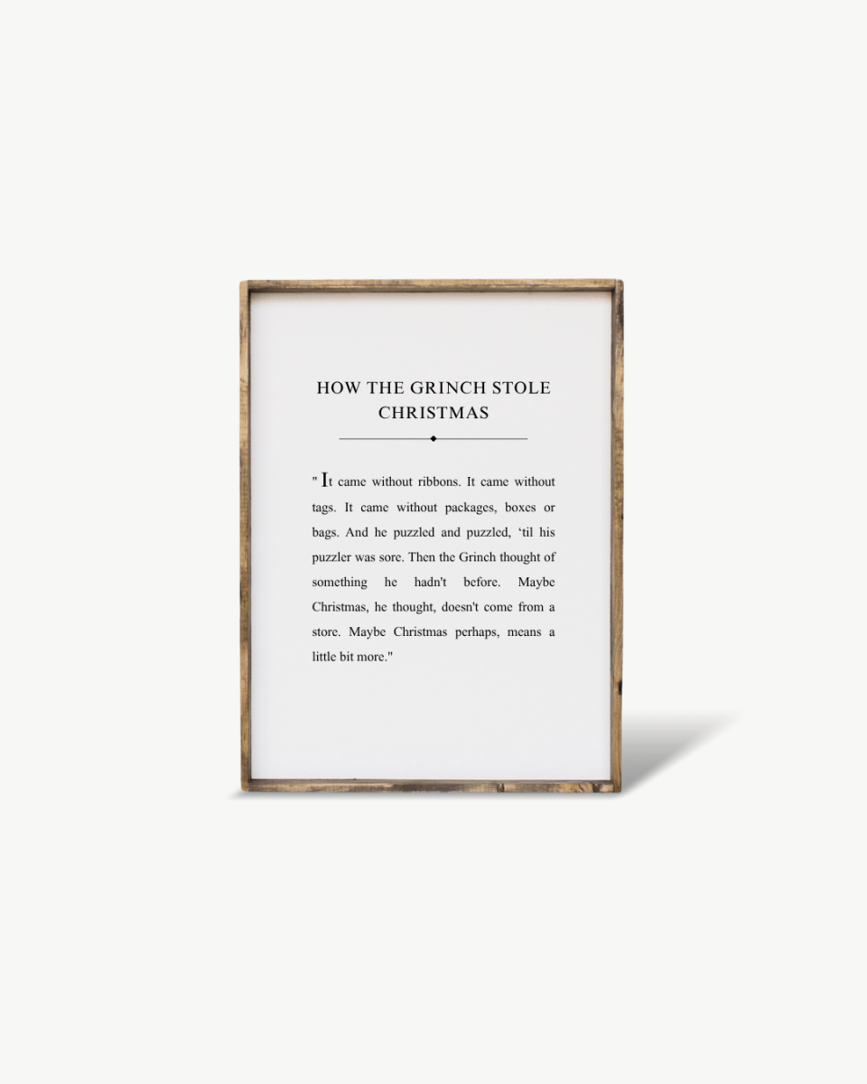 How the Grinch Stole Christmas Framed Print