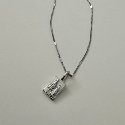 I am Strong Affirmation Necklace- Silver
