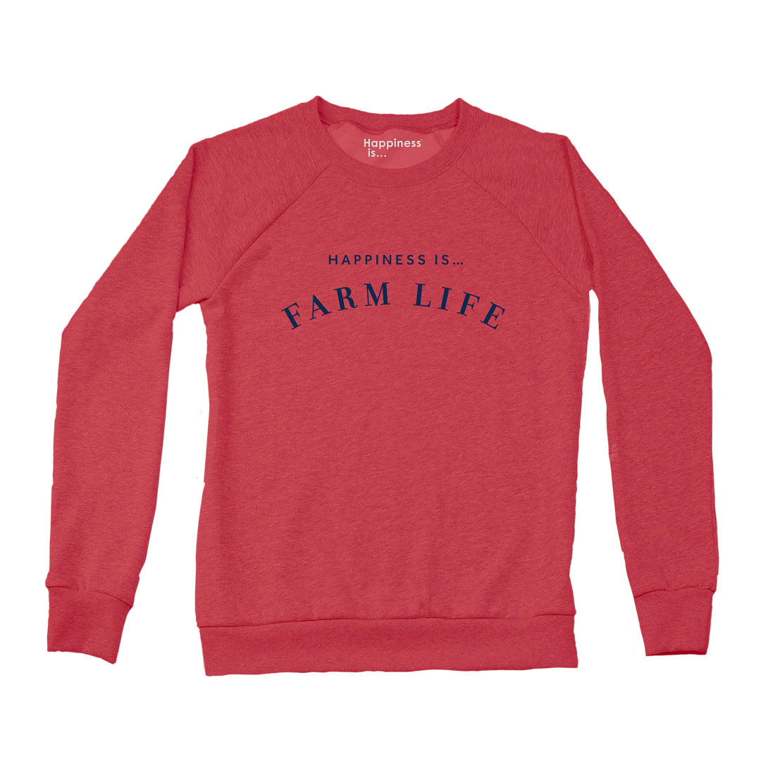 Women's Farm Crew Sweatshirt, Chili