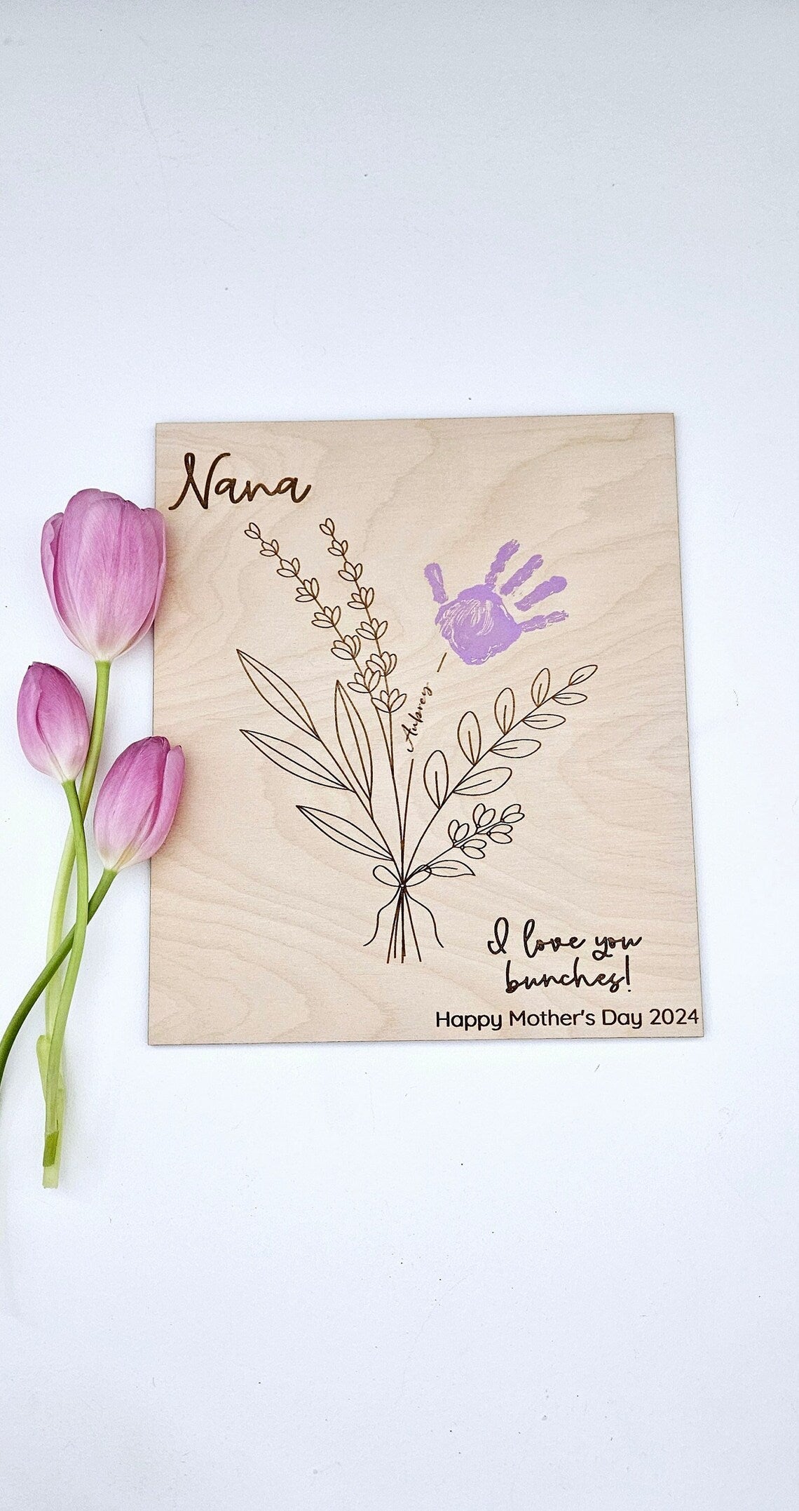 Mother's Day Handprint Floral Bunch Sign