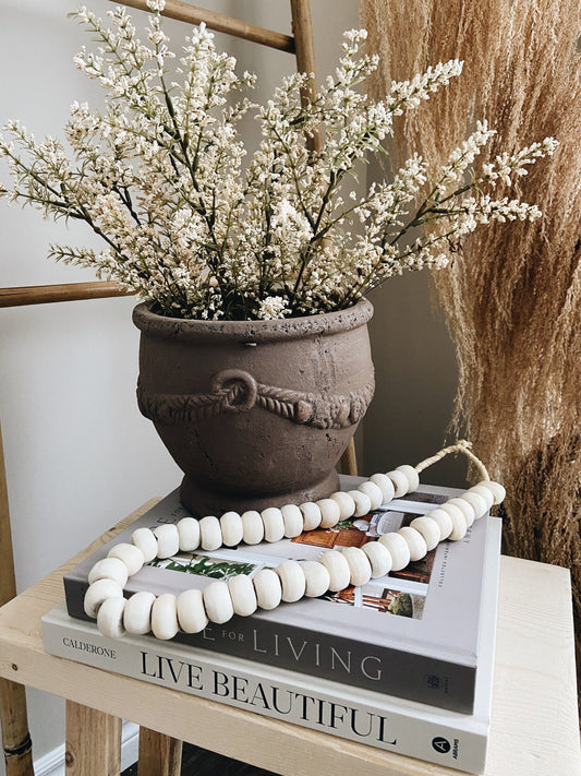 Luxury Bone Bead Garland | White Bone Beads