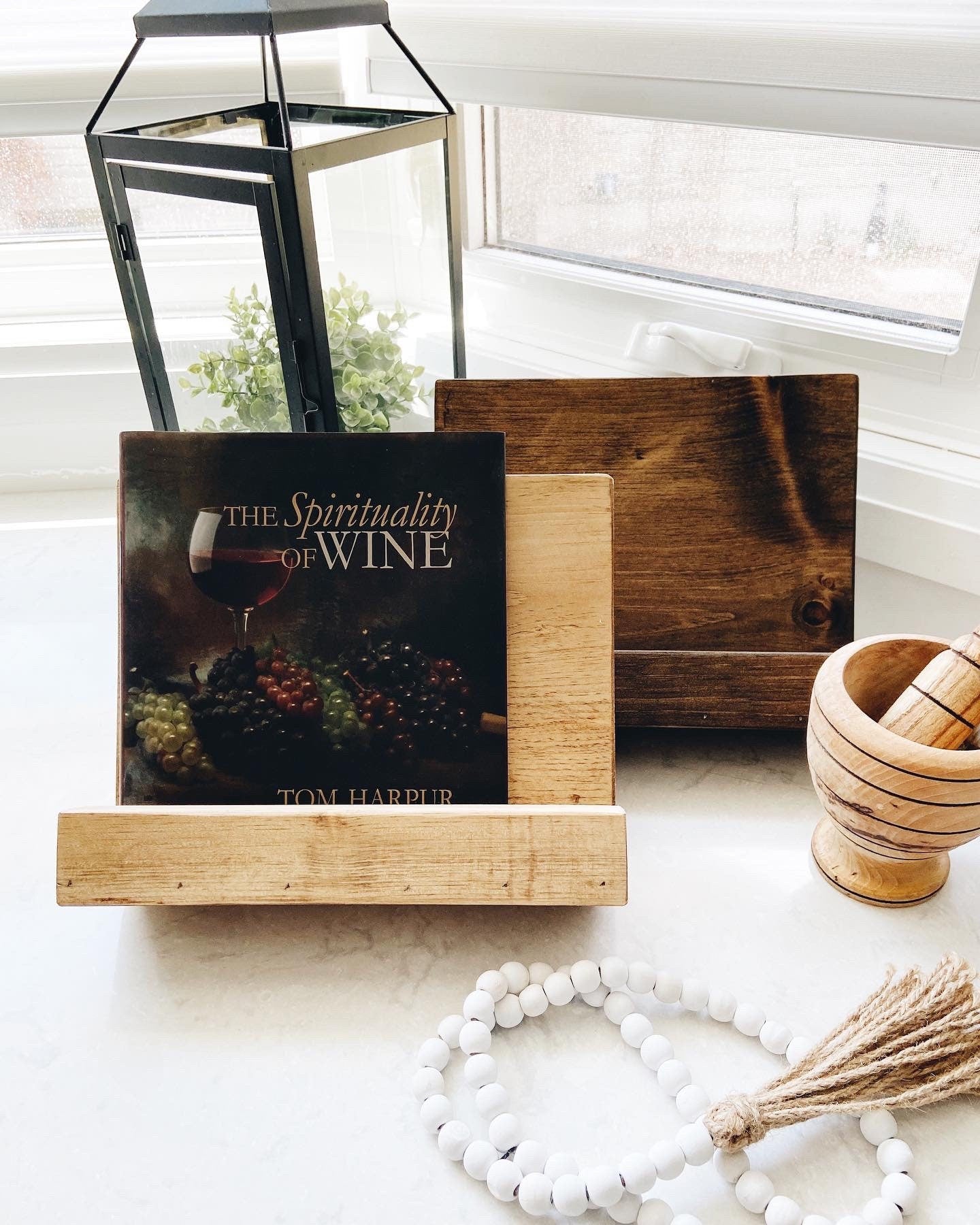 Wooden Cookbook Stand