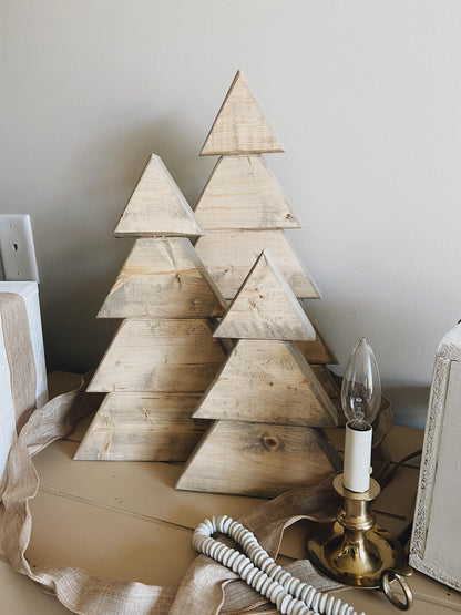 Rustic Wooden Christmas Trees