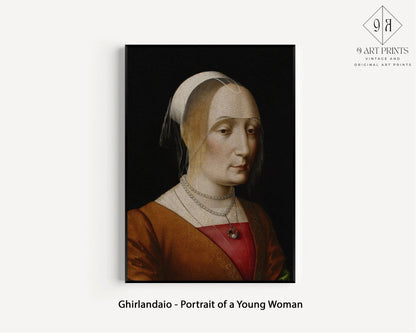 Dark Academia Art Print: Ghirlandaio Portrait, Museum Quality