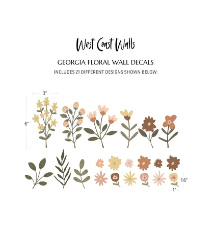 Georgia Wildflower Wall Decals