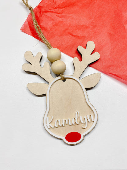 Customizable Reindeer Ornament