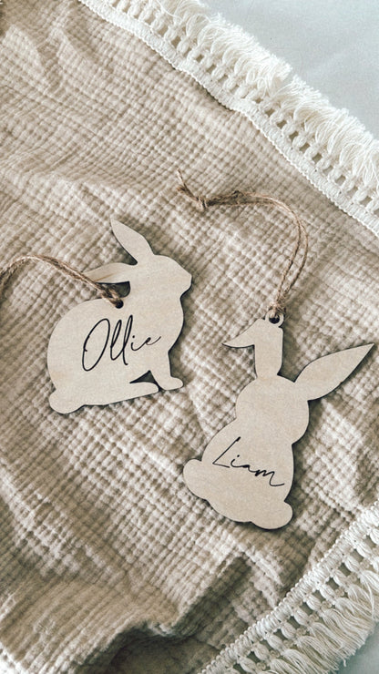 Engraved Easter Bunny Name Tag