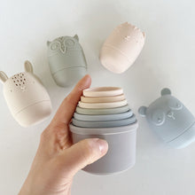 Load image into Gallery viewer, 7 piece silicone stacking/nesting cups
