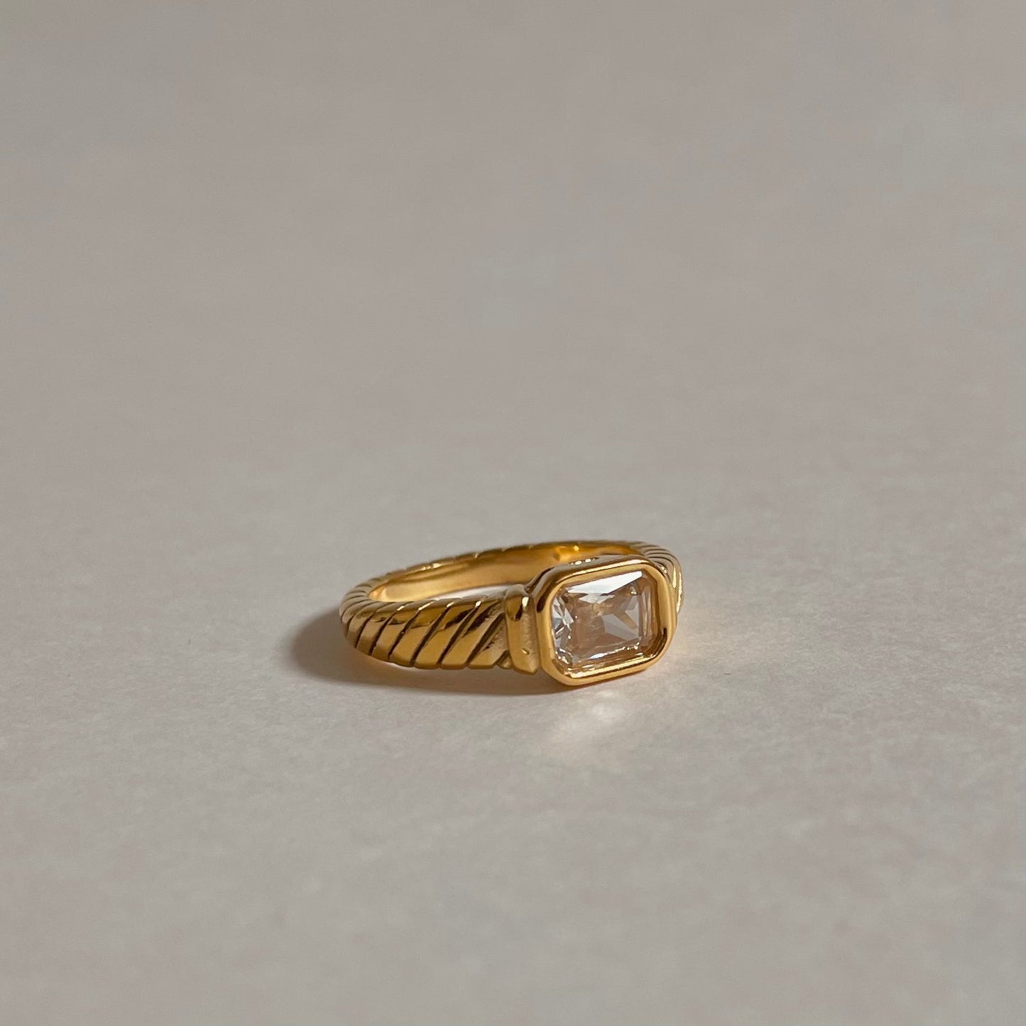 Rectangle Stone Ring