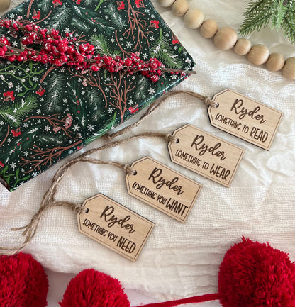 Want / Need / Wear / Read - Christmas Tags