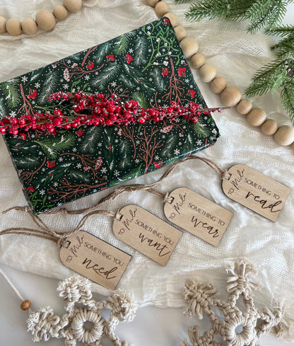 Want / Need / Wear / Read - Arched Christmas Tags