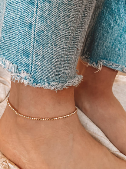 3MM 14K Gold Filled Anklet