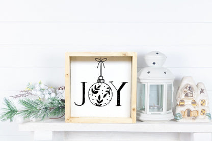 Joy Ornament Wood Sign