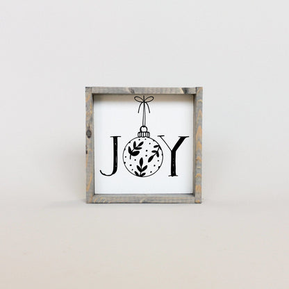 Joy Ornament Wood Sign