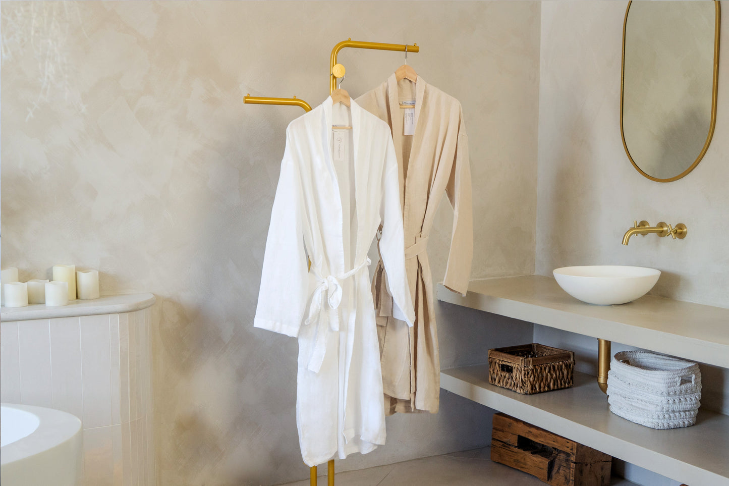 The Plum Blossom Company Luxury Linen Lounging Robe