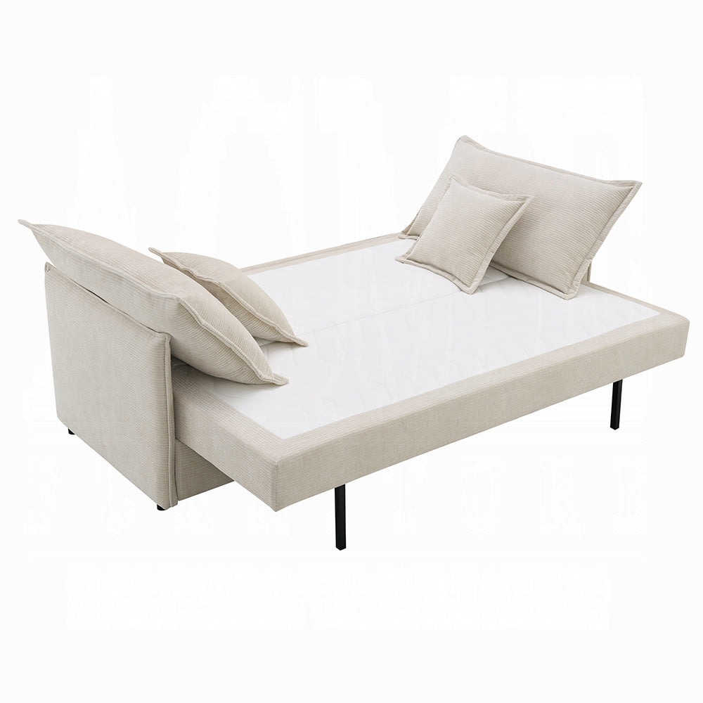 Faro Condo Size Sleeper Sofa w/Storage - Beige