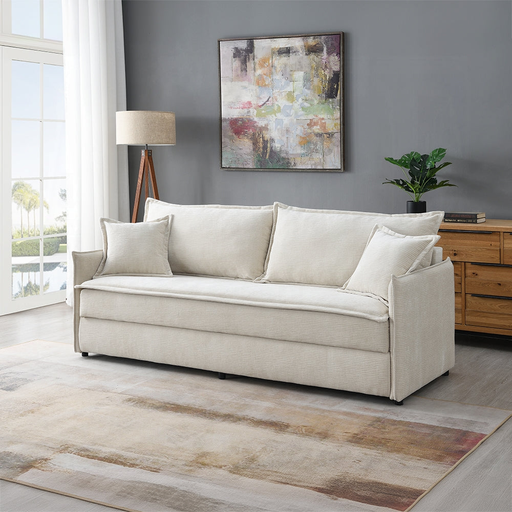 Faro Condo Size Sleeper Sofa w/Storage - Beige