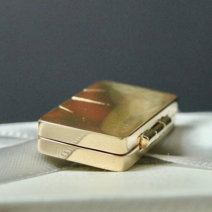 Collier porte-photo Soleil en or 14K et diamants