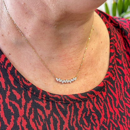 Collier Nuage Scintillant en or 10K et moissanites