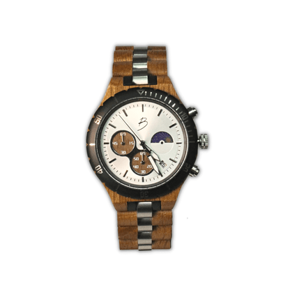 Montre Berthoud en bois de baril de whisky recyclé