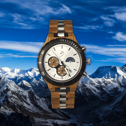 Montre Berthoud en bois de baril de whisky recyclé