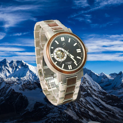 Montre Copernic en bois de noyer