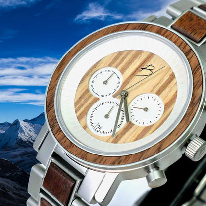 Montre Harrison en bois de noyer