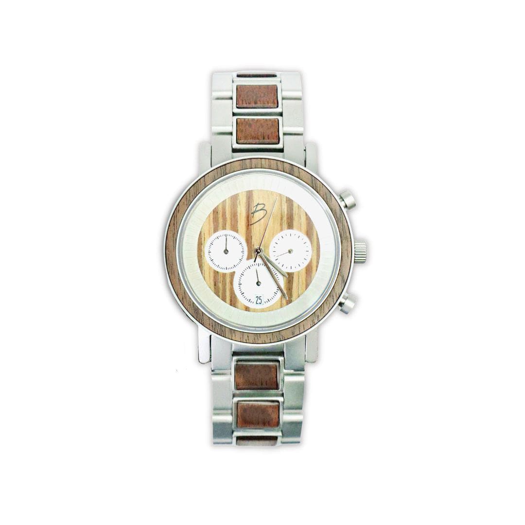 Montre Harrison en bois de noyer