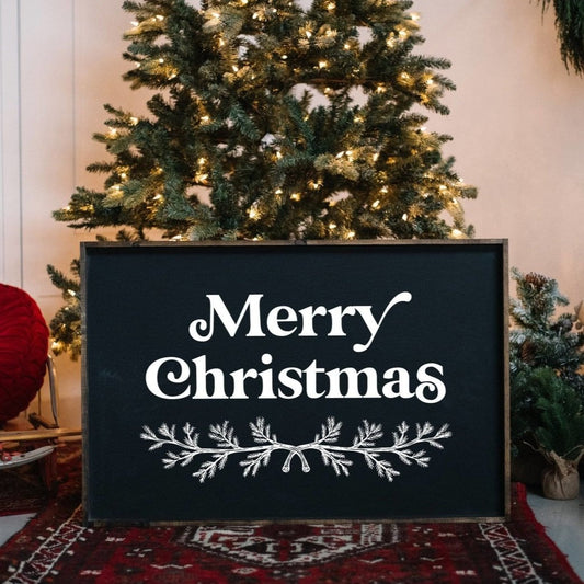Merry Christmas Large Wood Sign