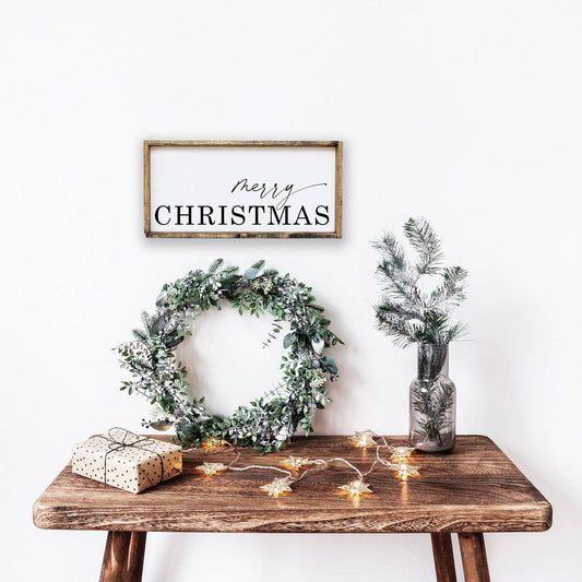 Merry Christmas Wood Sign